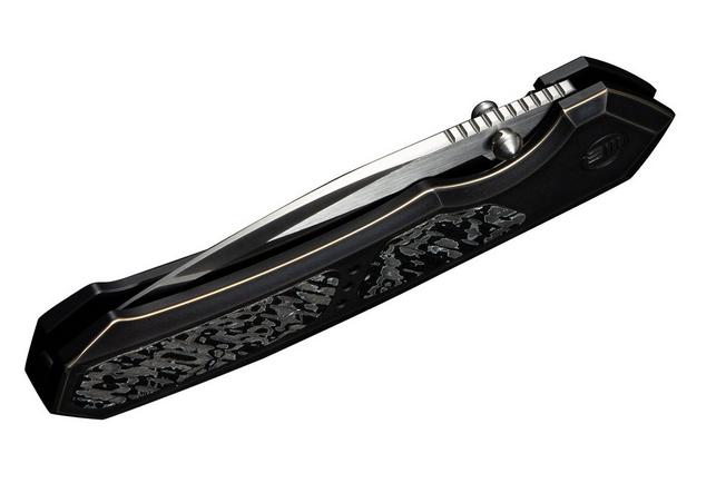 Afbeelding voor WE Knife Corwyn WE24088-3 Satin Böhler M390, Bronze Black Titanium Aluminium Foil Carbonfiber, zakmes