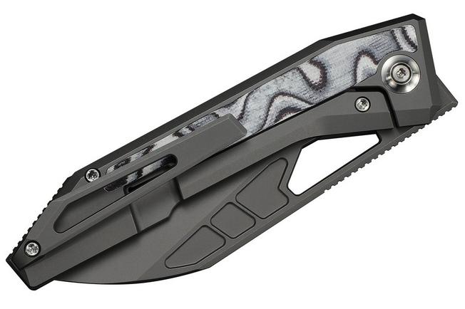 Bild für We Knife Inceptus WE25017-1, Gray Stonewashed M390, Black/White G10 Taschenmesser, Robert Saniscalchi Design