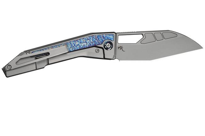 Bild für We Knife Inceptus WE25017-2, Stonewashed M390, Gray Titanium, Flamed Inlay Taschenmesser, Robert Saniscalchi Design