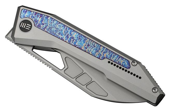Bild für We Knife Inceptus WE25017-2, Stonewashed M390, Gray Titanium, Flamed Inlay Taschenmesser, Robert Saniscalchi Design
