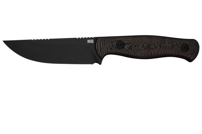 Afbeelding voor WE Knife Notchline WE25047-2, Blackwashed CPM S35VN, Copper Foil Carbon Fiber jachtmes 