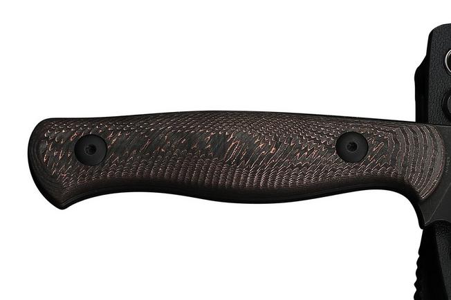 Afbeelding voor WE Knife Notchline WE25047-2, Blackwashed CPM S35VN, Copper Foil Carbon Fiber jachtmes 