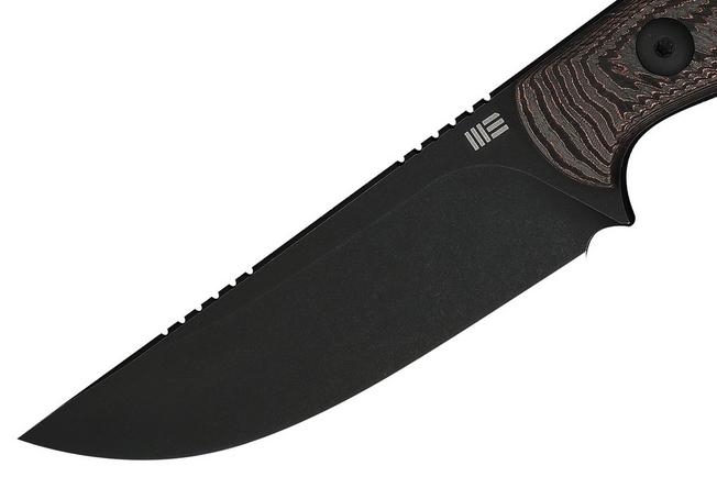 Afbeelding voor WE Knife Notchline WE25047-2, Blackwashed CPM S35VN, Copper Foil Carbon Fiber jachtmes 