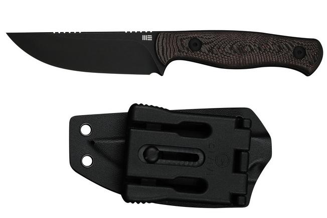 Afbeelding voor WE Knife Notchline WE25047-2, Blackwashed CPM S35VN, Copper Foil Carbon Fiber jachtmes 