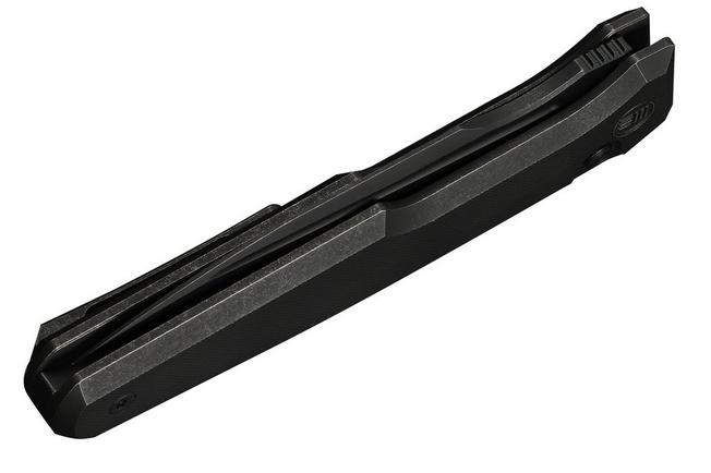 Afbeelding voor We Knife Dressytak WE25059-1 Blackwashed M390, Black Titanium, zakmes