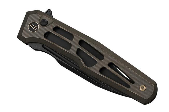Afbeelding voor WE Knife Dressytak WE25059B-1 Blackwashed M390, Skeletonized Bronze Titanium, zakmes