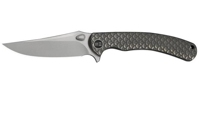 Afbeelding voor WE Knife Dracarys WE25061B-1, 12th Anniversary Limited Edition, Stonewashed Böhler M390, Gray Stonewashed Dragonscale Titanium zakmes