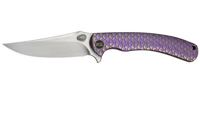 Imagem para WE Knife Dracarys WE25061B-2, 12th Anniversary Limited Edition, Hand Rubbed Satin Böhler M390, Purple/Gold Dragonscale Titanium navalha