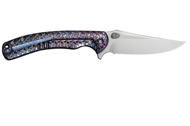 Afbeelding voor WE Knife Dracarys WE25061B-3, 12th Anniversary Limited Edition, Satin Böhler M390, Flamed Dragonscale Titanium zakmes