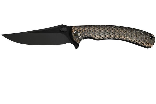 Imagem para WE Knife Dracarys WE25061B-4, 12th Anniversary Limited Edition, Black Böhler M390, Bronze Dragonscale Titanium navalha