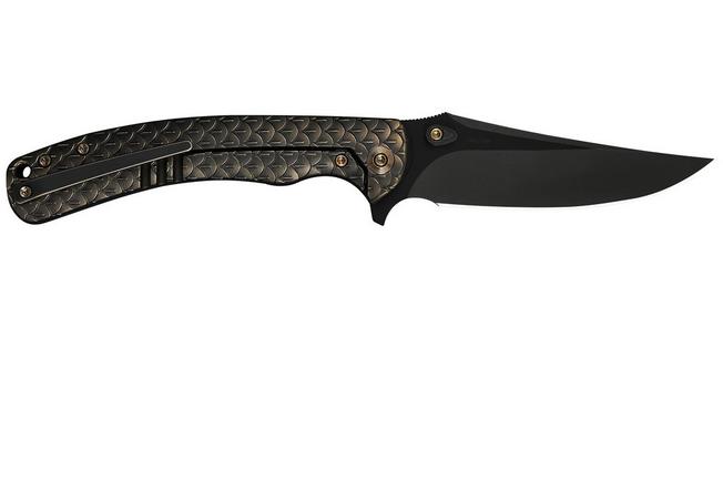 Imagem para WE Knife Dracarys WE25061B-4, 12th Anniversary Limited Edition, Black Böhler M390, Bronze Dragonscale Titanium navalha
