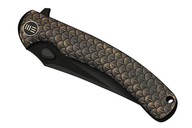 Imagem para WE Knife Dracarys WE25061B-4, 12th Anniversary Limited Edition, Black Böhler M390, Bronze Dragonscale Titanium navalha