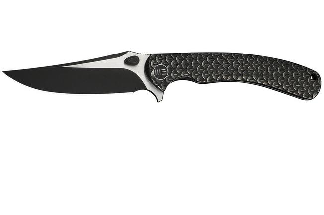 Afbeelding voor WE Knife Dracarys WE25061B-5, 12th Anniversary Limited Edition, Black/Satin Böhler M390, Blackwashed Dragonscale Titanium zakmes