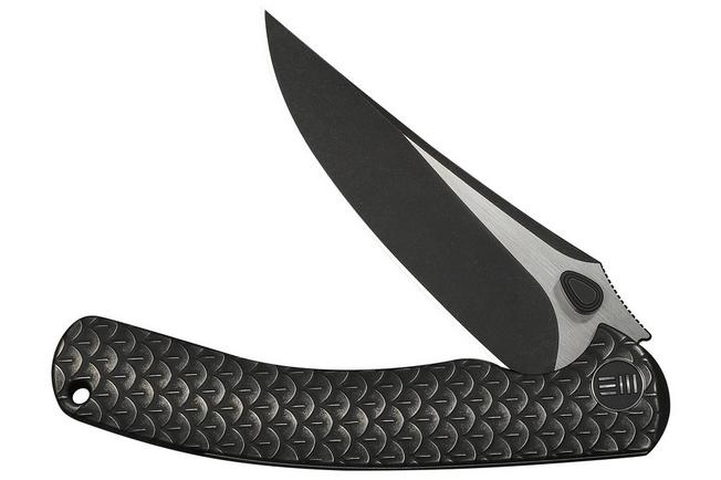 Afbeelding voor WE Knife Dracarys WE25061B-5, 12th Anniversary Limited Edition, Black/Satin Böhler M390, Blackwashed Dragonscale Titanium zakmes
