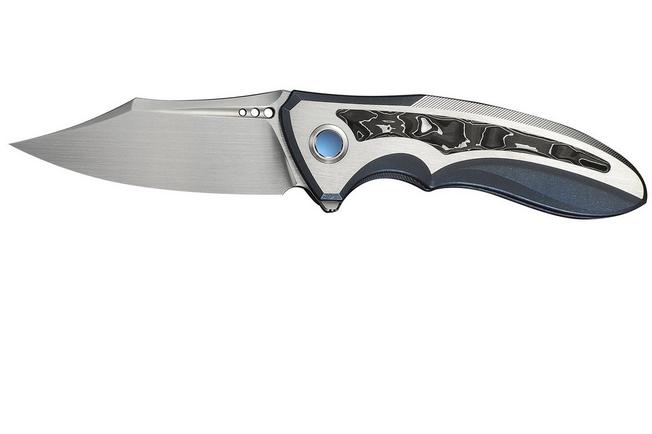 Bild für WE Knife Varg WE25074-4, Satin CPM MagnaCut, Blue and Satin Titanium, Aluminum Foil Inlay, Taschenmesser