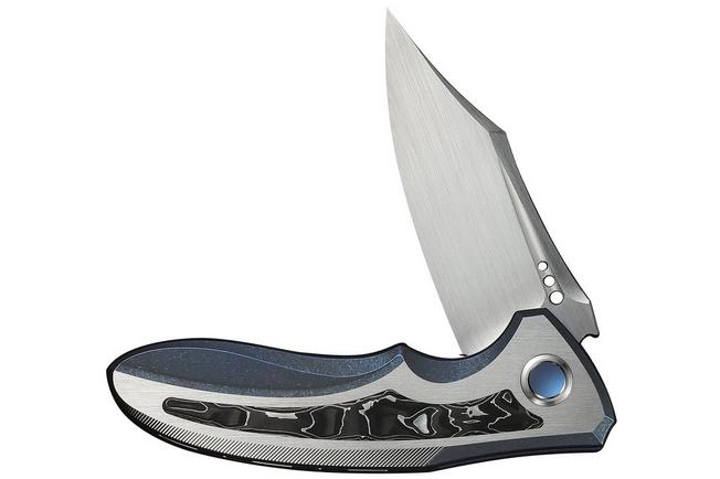Bild für WE Knife Varg WE25074-4, Satin CPM MagnaCut, Blue and Satin Titanium, Aluminum Foil Inlay, Taschenmesser