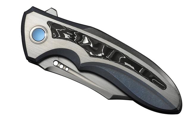 Bild für WE Knife Varg WE25074-4, Satin CPM MagnaCut, Blue and Satin Titanium, Aluminum Foil Inlay, Taschenmesser