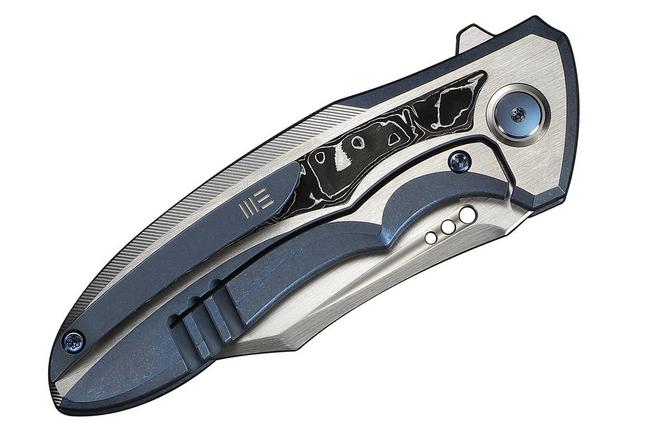 Bild für WE Knife Varg WE25074-4, Satin CPM MagnaCut, Blue and Satin Titanium, Aluminum Foil Inlay, Taschenmesser