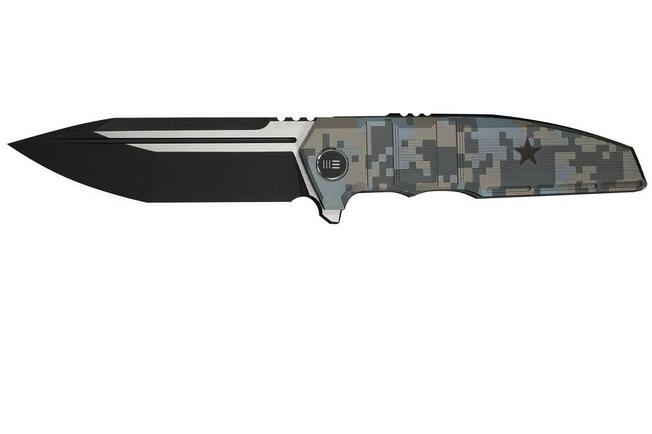 Immagine per WE Knife Breach WE25077-3, Limited Edition, Blackwashed/Satin Böhler M390, Pixel Pattern Titanium, coltello  da tasca
