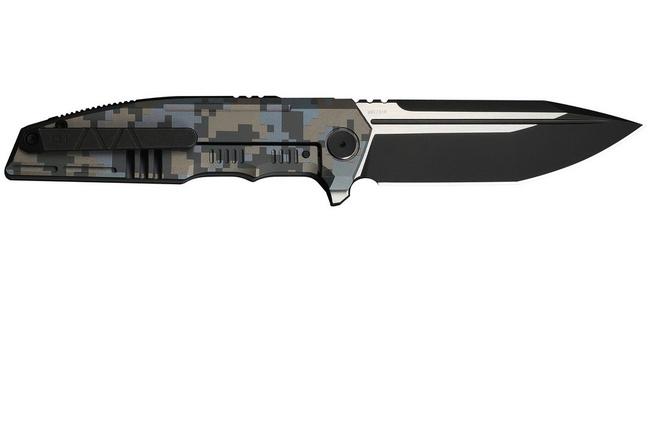Immagine per WE Knife Breach WE25077-3, Limited Edition, Blackwashed/Satin Böhler M390, Pixel Pattern Titanium, coltello  da tasca