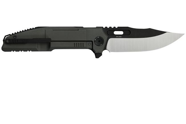 Obraz dla Nóż składany WE Knife Barracks Limited Edition WE25078-1, Blackwashed/Satin Böhler M390, Dark Olive Titanium