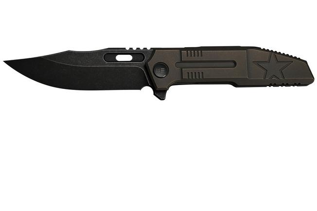 Obraz dla Nóż składany WE Knife Barracks Limited Edition WE25078-2, Blackwashed Böhler M390, Bronze Titanium