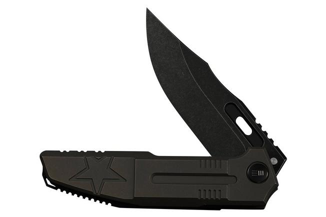Obraz dla Nóż składany WE Knife Barracks Limited Edition WE25078-2, Blackwashed Böhler M390, Bronze Titanium