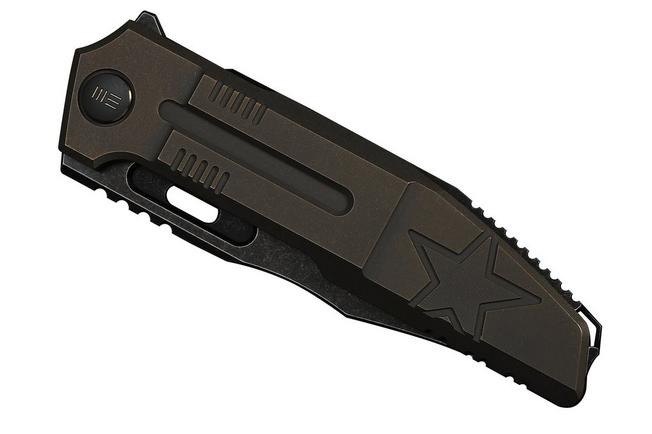 Obraz dla Nóż składany WE Knife Barracks Limited Edition WE25078-2, Blackwashed Böhler M390, Bronze Titanium