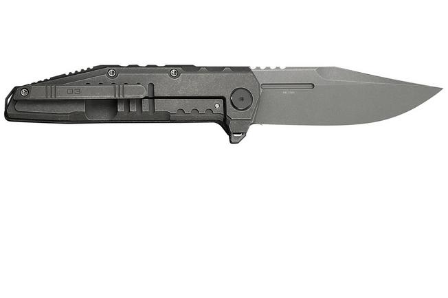 Image pour WE Knife Temper Limited Edition WE25079-1, Grey Stonewashed Böhler M390, Grey Titanium, couteau de poche