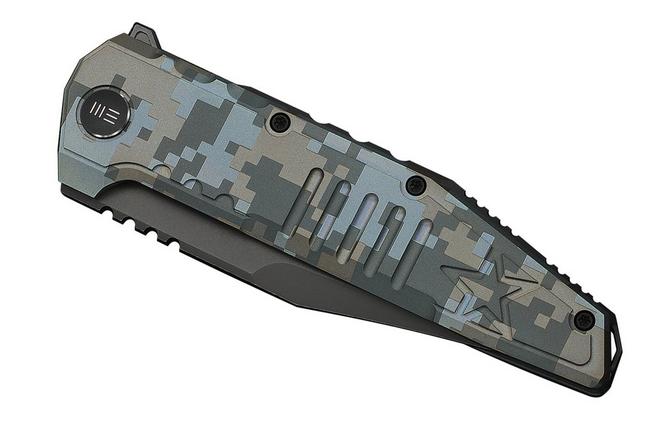 Image pour WE Knife Temper Limited Edition WE25079-3, Dark Grey Stonewashed Böhler M390, Pixel Pattern Titanium, couteau de poche