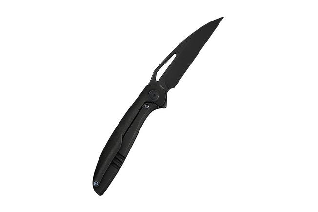 Afbeelding voor WE Knife Tiercel WE26021-1, Black Stonewashed CPM MagnaCut, Black Titanium zakmes