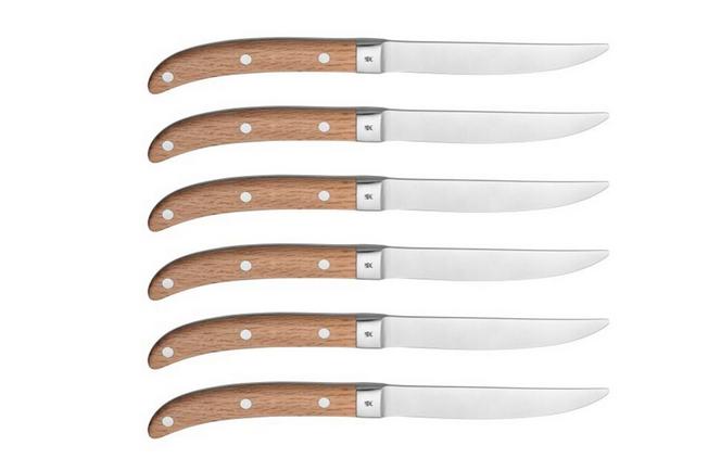 RUSTIC RANCH STEAK KNIFE BLOCK & SIX STEAK KNIVES