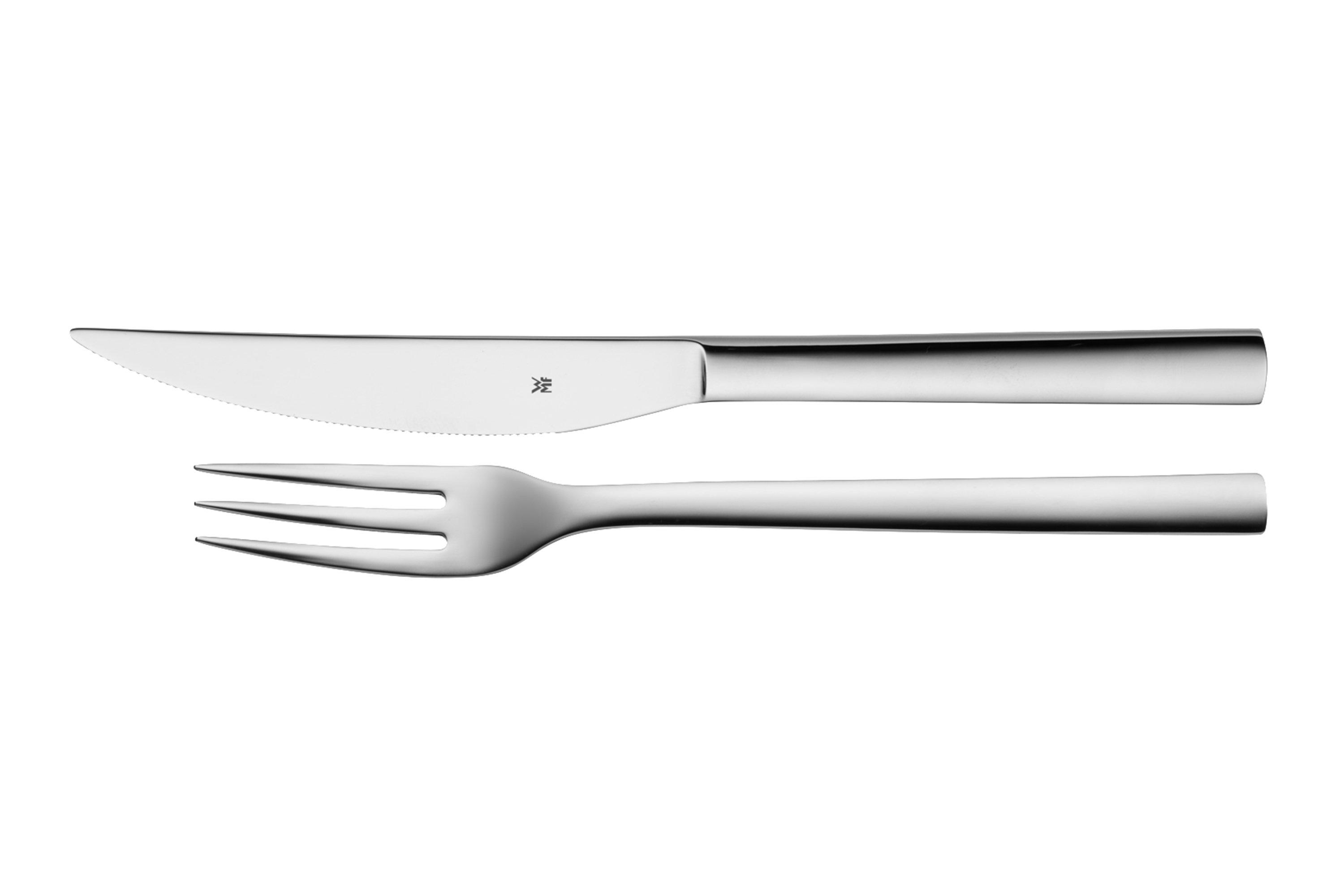 WMF Nuova 1291436040 steak knife and fork, 2 pieces | Advantageously ...