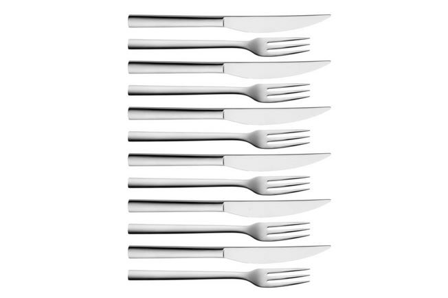 WMF Nuova 1291436046 steak knives and forks 12 pieces