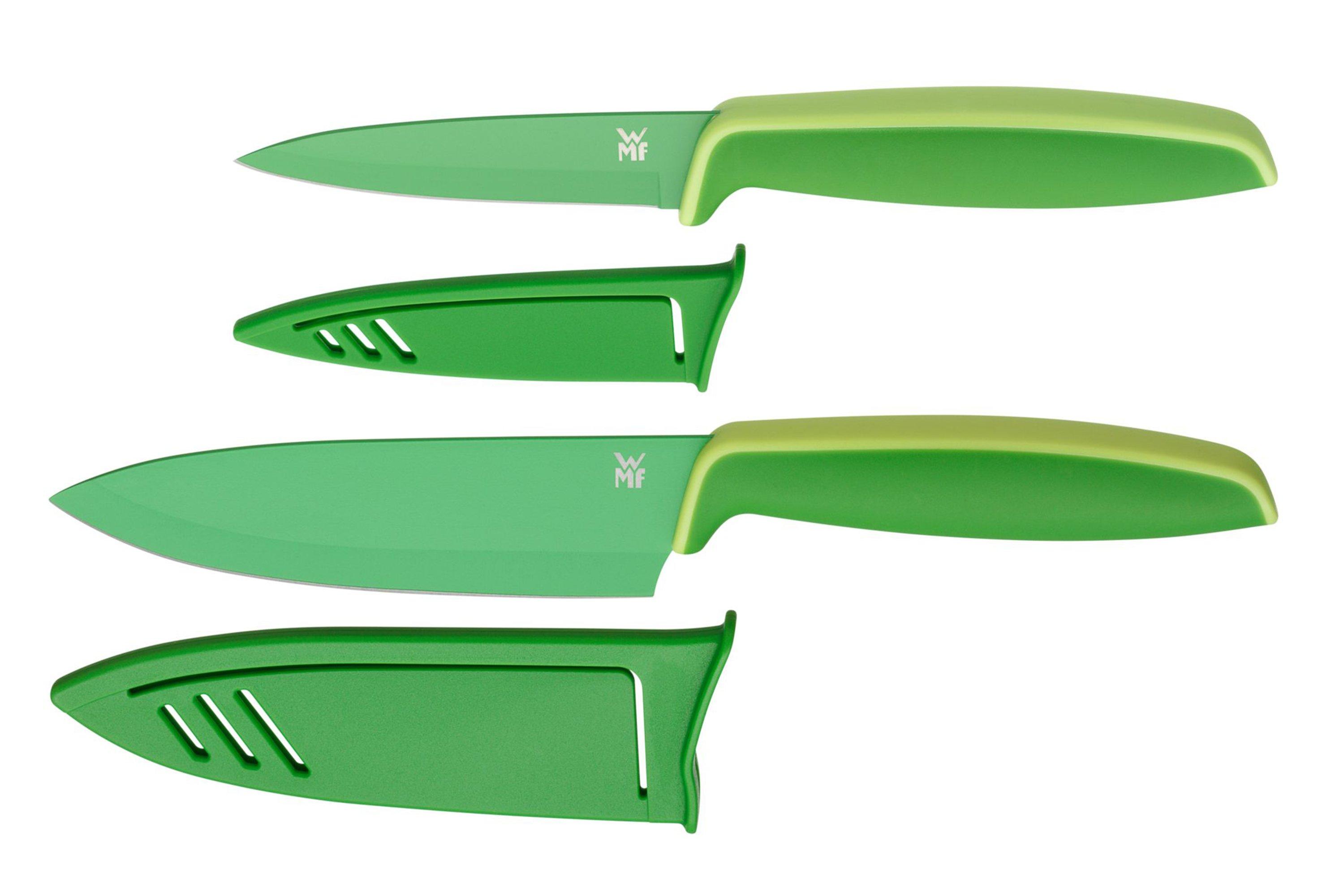 WMF Grand Class Set Coltelli 2 Pezzi: Coltello Chef 20cm E Affilacoltelli, Lama Forgiata Performance Cut