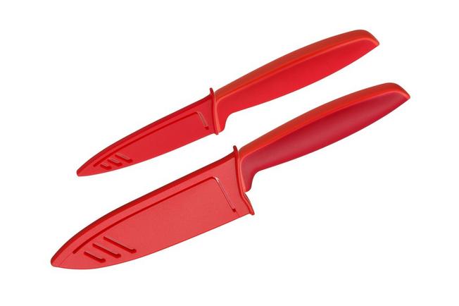 Red Knife Set, 3-Piece