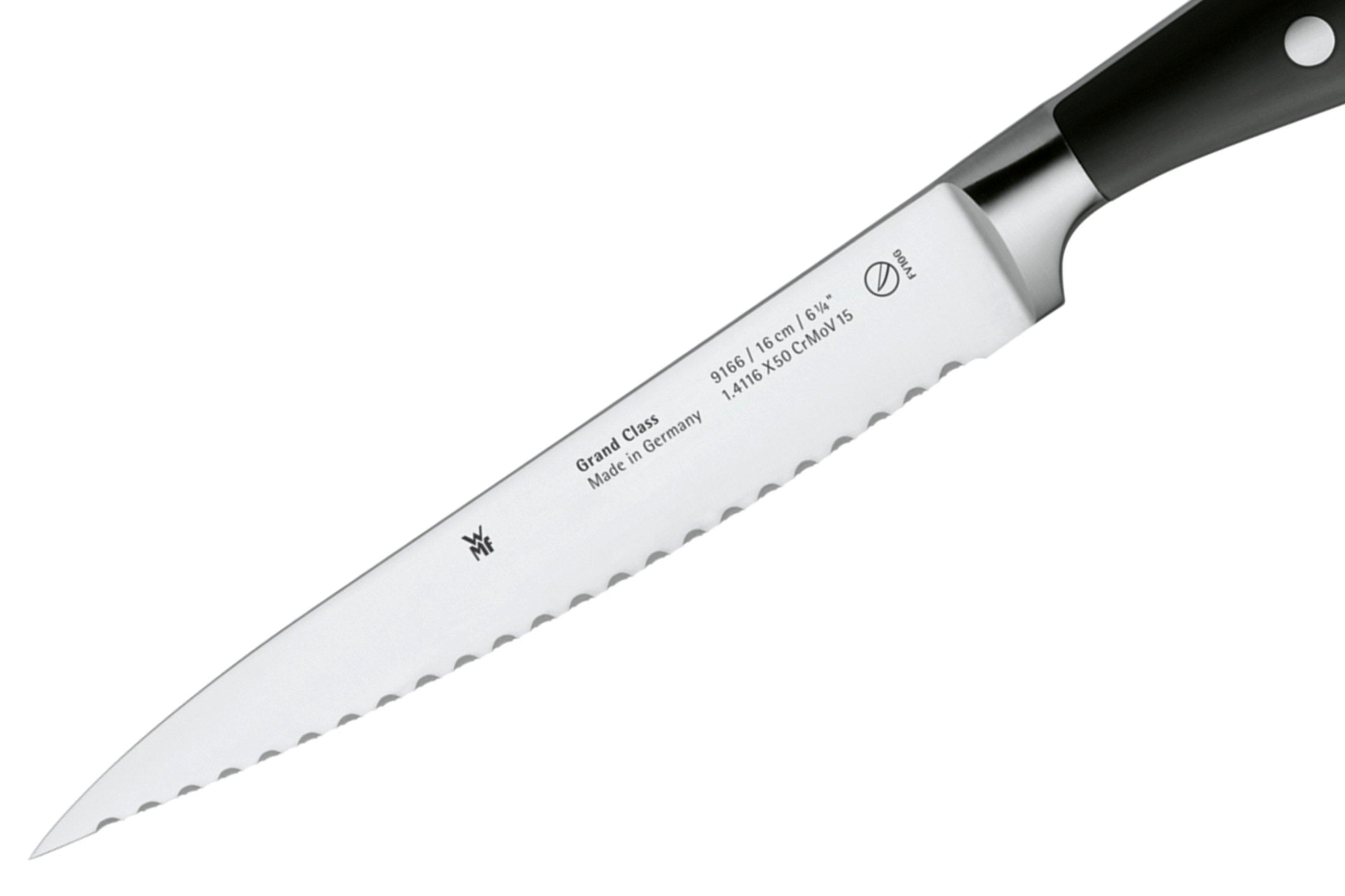 WMF Grand Class 1891666032, Universalmesser mit Wellenschliff 16 cm ...