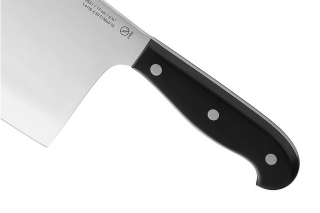 Cleaver Stainless Steel 15 cm with Black Handle