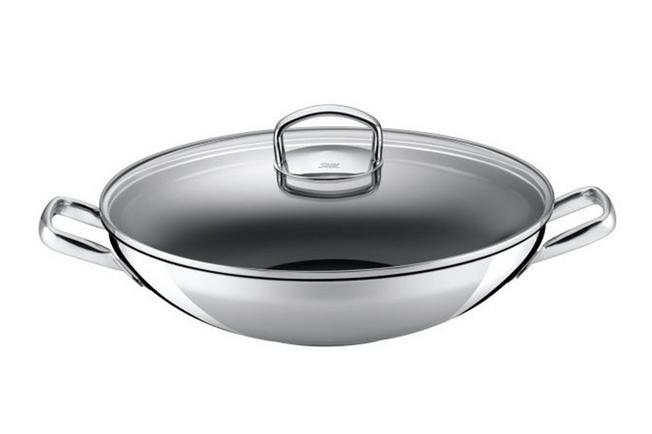 Stainless steel lid for induction wok pan - 36cm