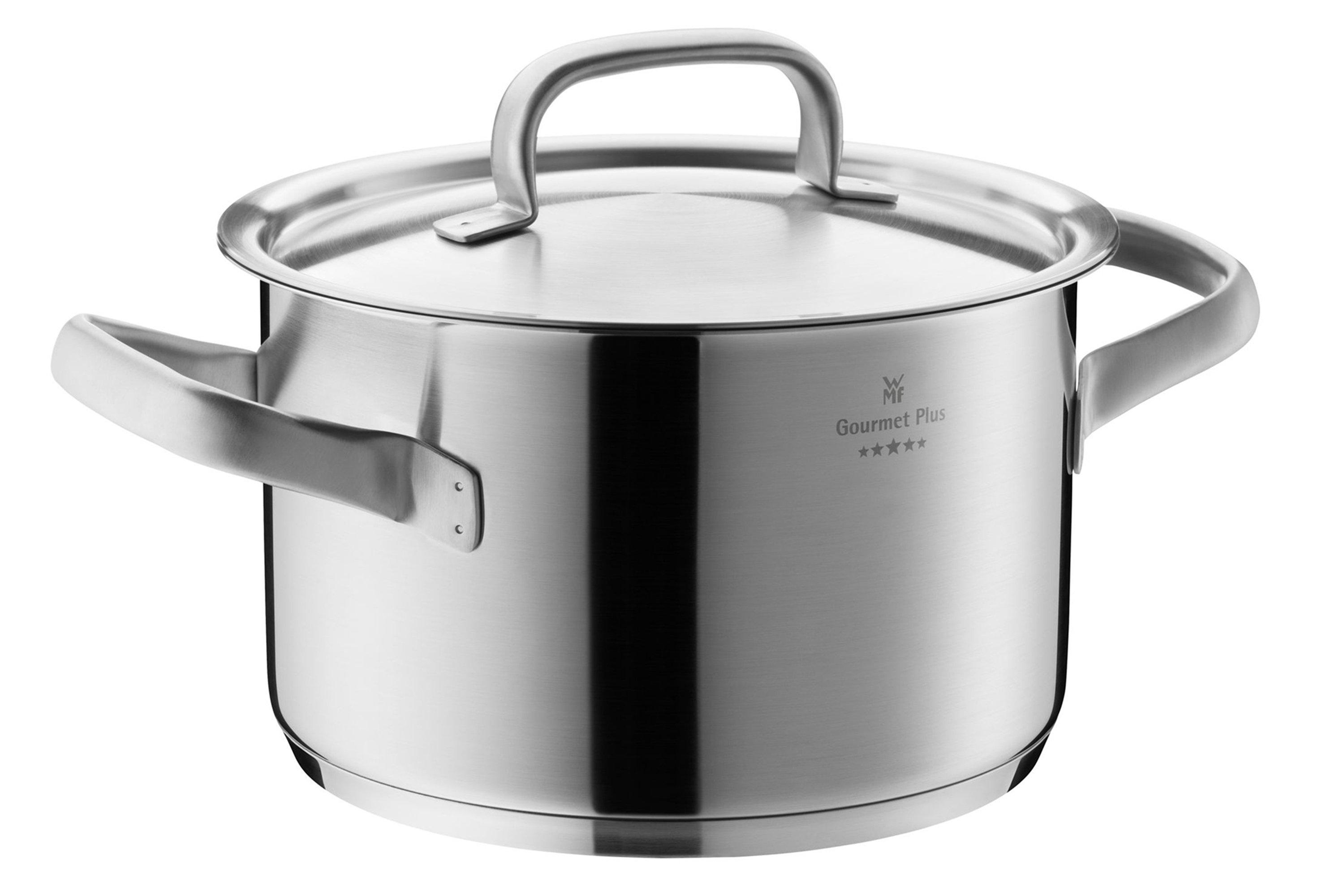 WMF Gourmet Plus Batteria Pentole 5 Pezzi, Acciaio Inox Opaco, Adatta A  Induzione, Made In Italy