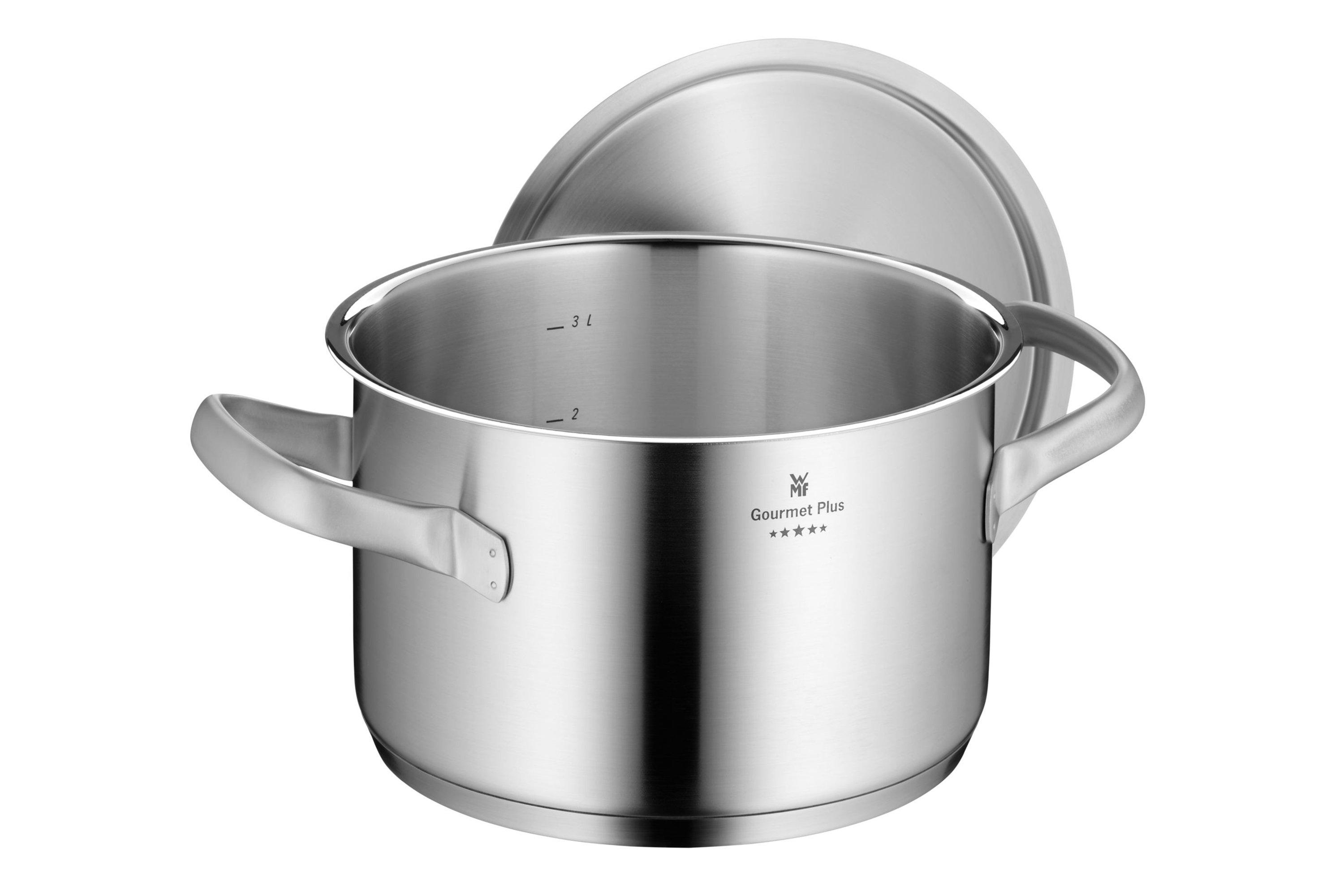 WMF Gourmet Plus Batteria Pentole 5 Pezzi, Acciaio Inox Opaco, Adatta A  Induzione, Made In Italy