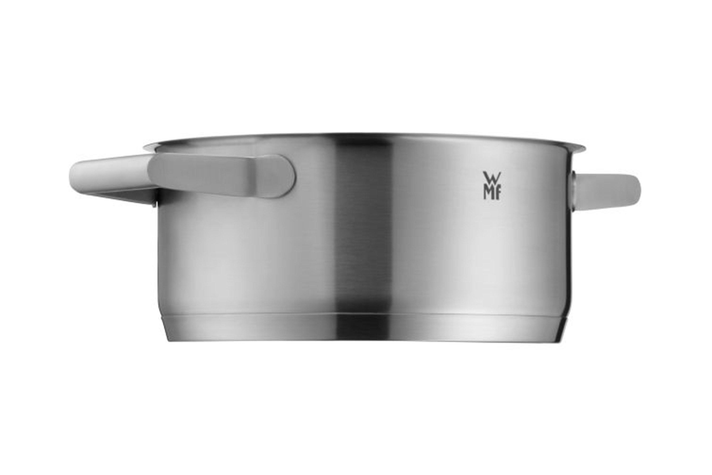 WMF 16cm Verre - Poignée Métal - Compatible Casseroles 16cm - Lave-vaisselle Couvercle Casserole