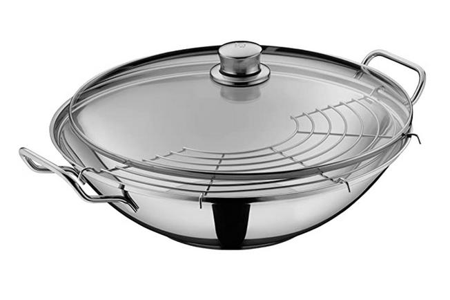 Stainless steel lid for induction wok pan - 36cm