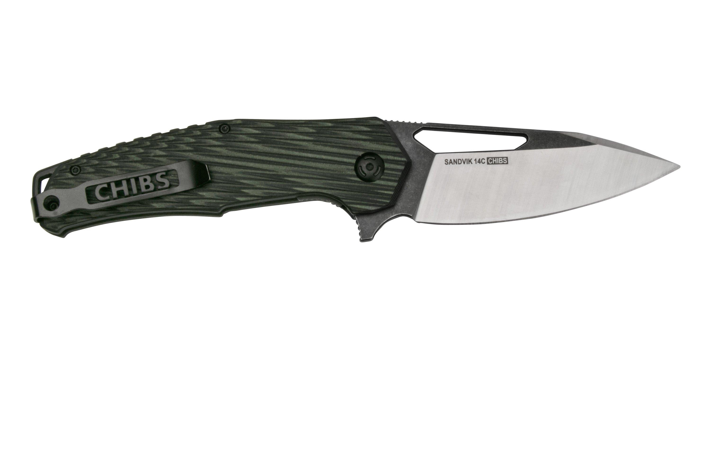 Willumsen Chibs CH21TOL Green & Black, pocket knife Advantageously