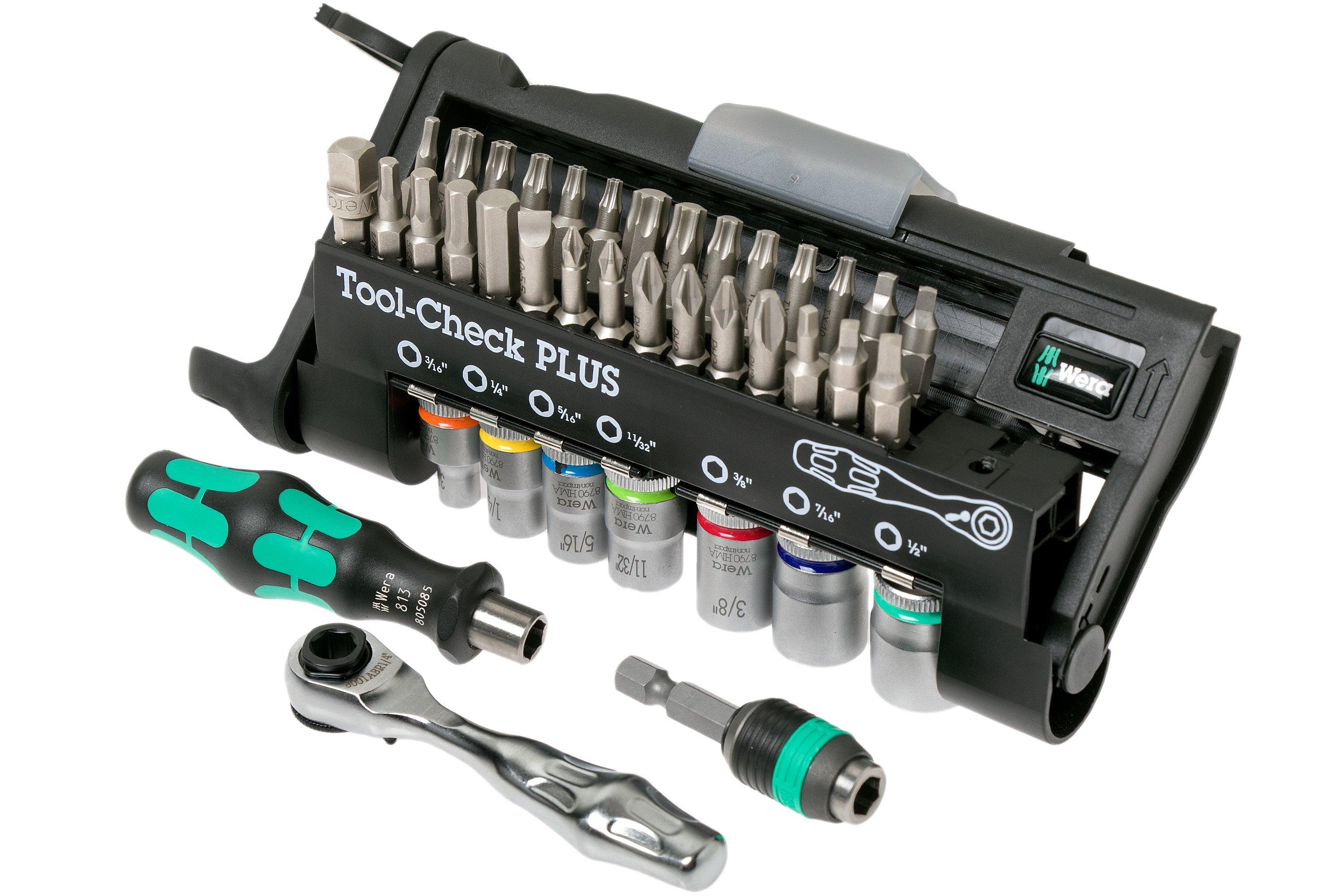 WERA Tool-Check Plus Ratchet Screwdriver Bit Set with Sockets - Metric  No.05056490001