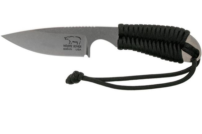 Cuchillo J&V SMALL LACADO NEGRO FUNDA KYDEX PARA CUELLO - J&V Bushcraft  Knives