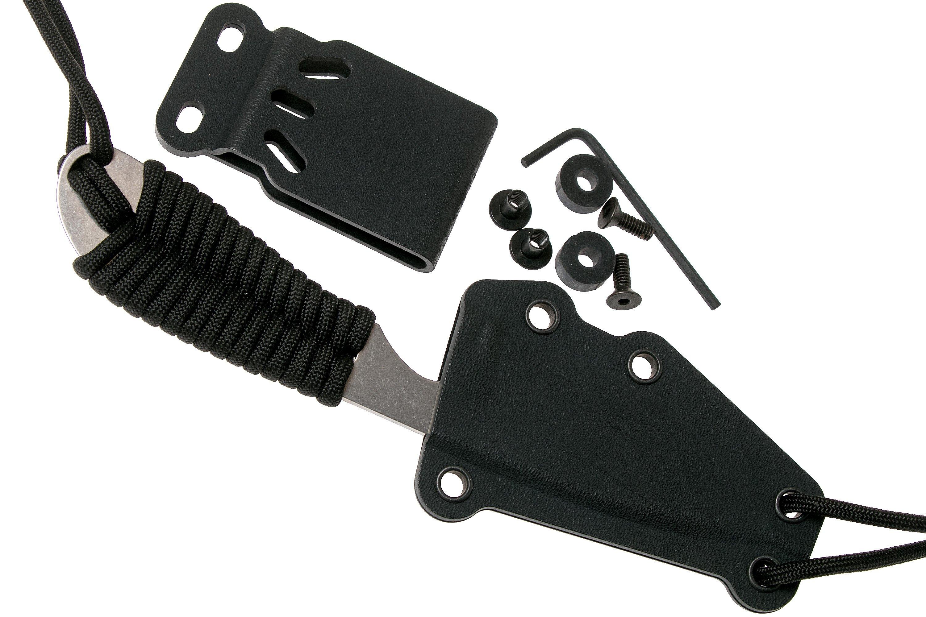 White River Knives M1 Backpacker Black Paracord nekmes, Kydex schede
