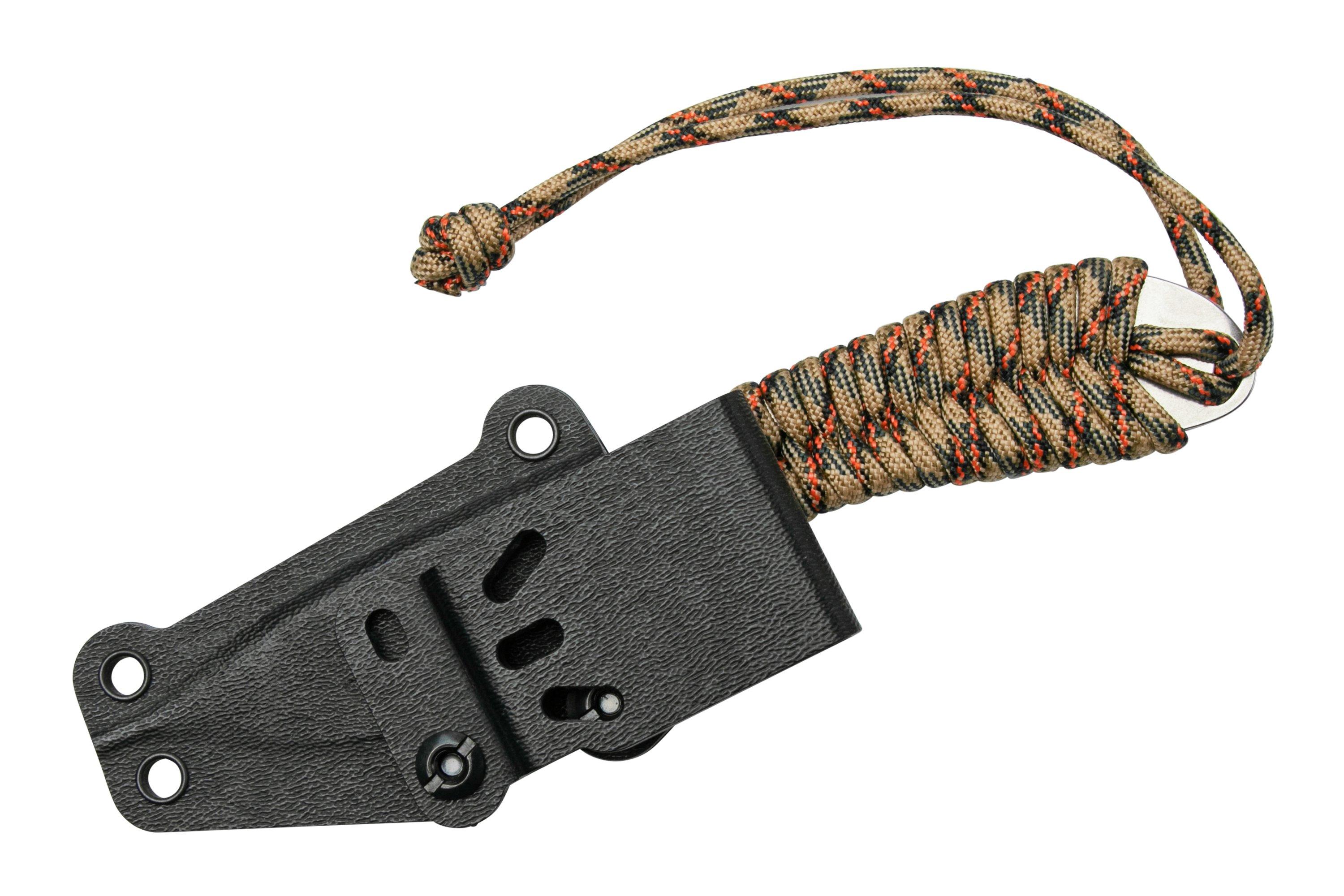 White River Knives M1 Backpacker Camo Paracord neck knife, Kydex 