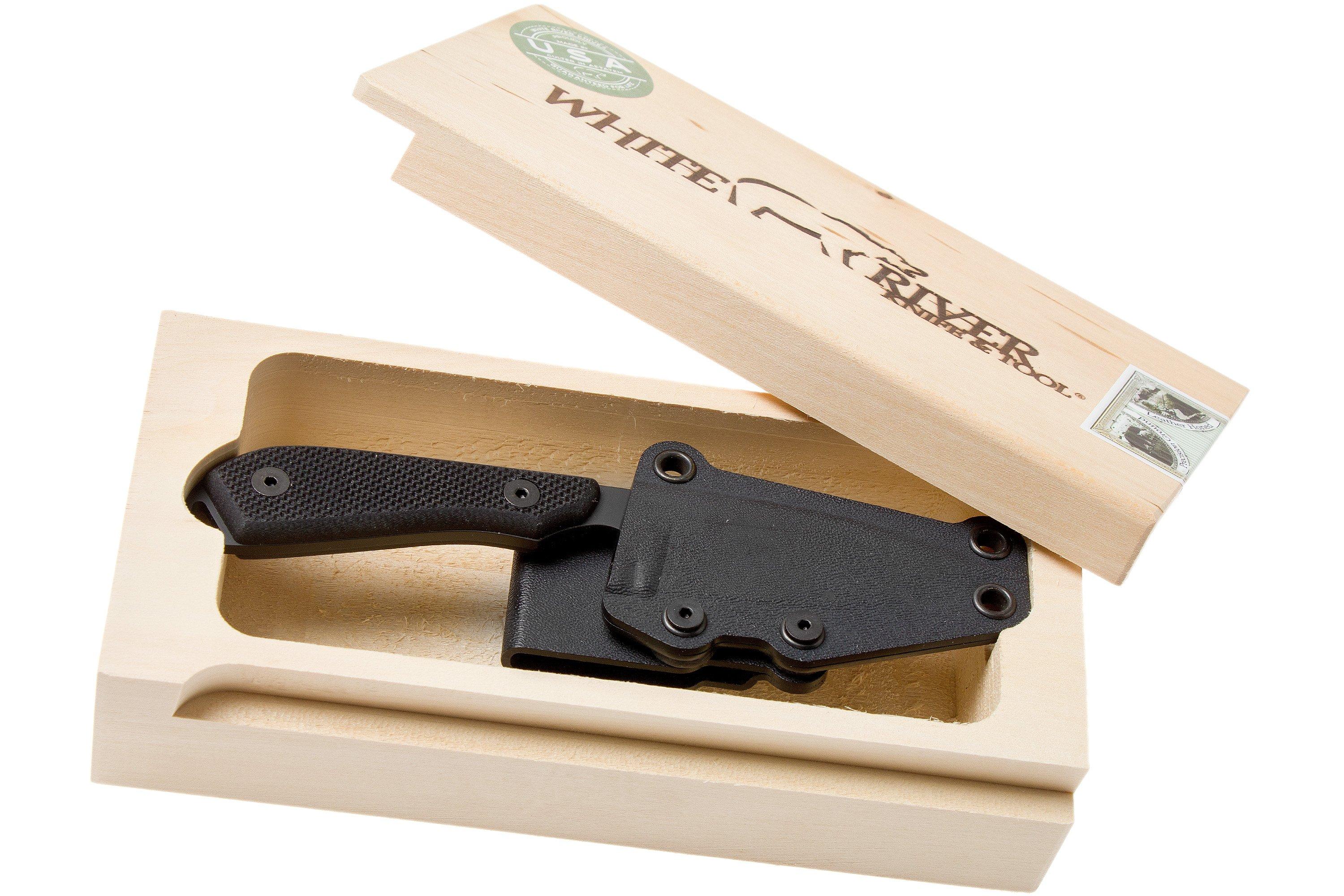 White River Knives M1 Backpacker Pro Black G10, Black Ionbond cuchillo