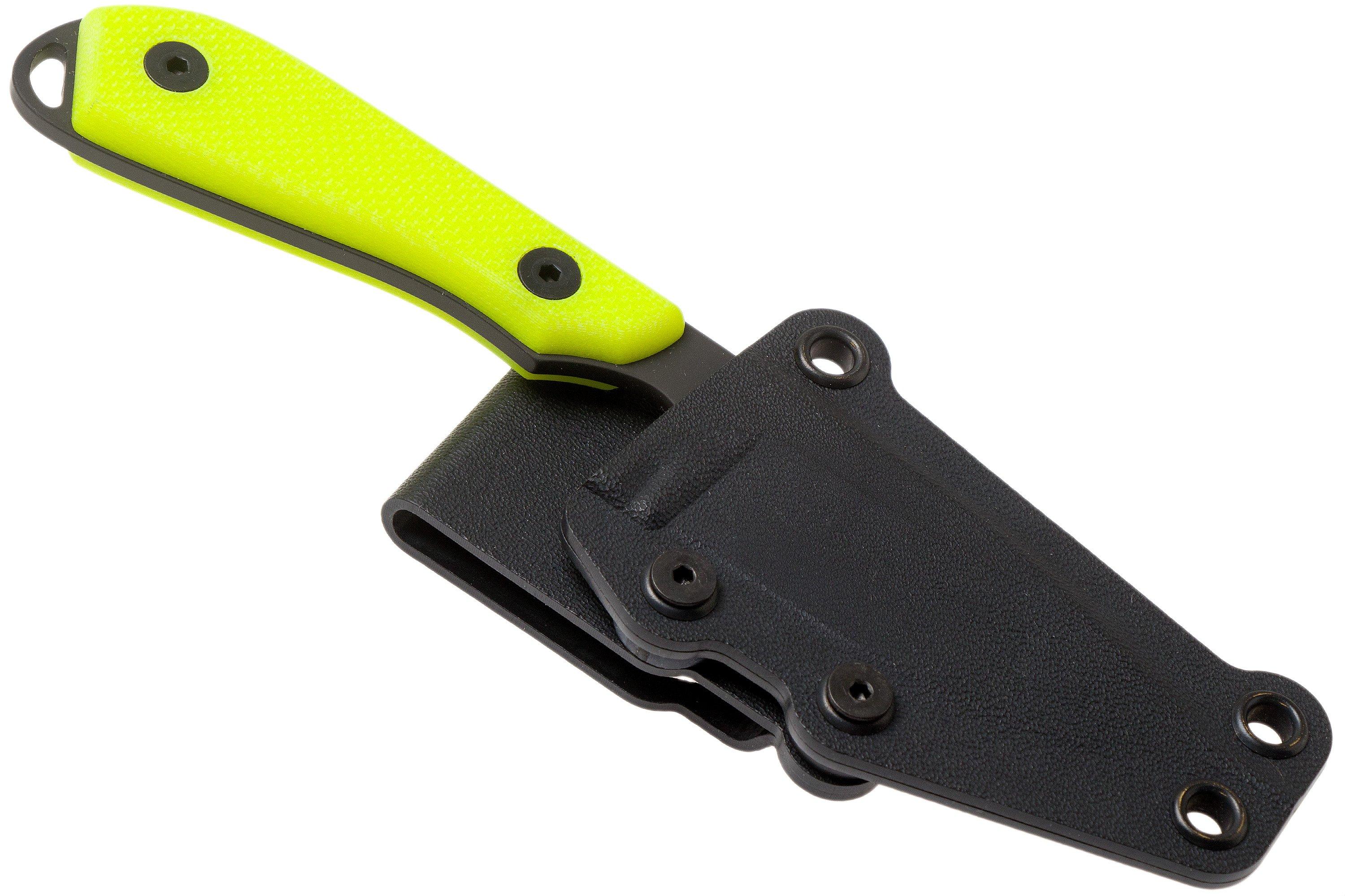 White River Knives M1 Backpacker Pro Yellow G10, Black Ionbond fixed